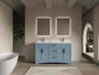 Royal Pearl Collection 60 inch Polaris Blue Double Sink Bathroom Vanity