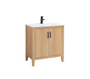 Royal Tacoma 30 inch Natural Maple Bathroom Vanity, With Quartz Countertop