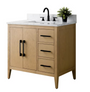 Royal Tacoma 36 inch Natural Maple Bathroom Vanity left Sink, With Quartz Countertop