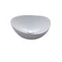 TOTO Kiwami asymmetrical vessel lavatory in a high-gloss Cotton White finish