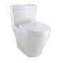 TOTO Aimes® One-Piece Toilet, 1.28GPF, Elongated Bowl - WASHLET®+ Connection - Colonial White