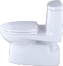TOTO Carlyle® II 1G One-Piece Toilet, 1.0 GPF, Elongated Bowl - Cotton