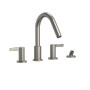 TOTO GF Four-hole Roman Tub Filler Trim - Lever Handles - Brushed Nickel