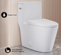 Crown Madison Rimless  One-Piece 12" Rough-in 1.28 GPF Left Flush Elongated Toilet in Glossy White
