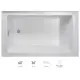 Jacuzzi Linea 60" x 36" Acrylic Soaking Bathtub for Three Wall Alcove Installation with Left Drain- In Stock
