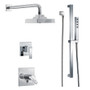 Delta TempAssure 17T Series Thermostatic Shower System with Integrated Volume Control, Shower Head, and Hand Shower - Includes Rough-In Valves - Chrome