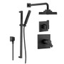Delta TempAssure 17T Series Thermostatic Shower System with Integrated Volume Control, Shower Head, and Hand Shower - Includes Rough-In Valves - Matte Black