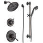 Delta Monitor 17 Series Dual Function Pressure Balanced Shower System with Integrated Volume Control, Shower Head, and Hand Shower - Includes Rough-In Valves - Venetian Bronze