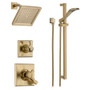 Delta Monitor 17 Series Dual Function Pressure Balanced Shower System with Integrated Volume Control, Shower Head, and Hand Shower - Includes Rough-In Valves - Champagne Bronze