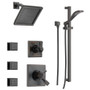 Delta TempAssure 17T Series Thermostatic Shower System with Integrated Volume Control, Shower Head, 3 Body Sprays and Hand Shower - Includes Rough-In Valves - Venetian Bronze