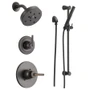Delta Monitor 14 Series Single Function Pressure Balanced Shower System with Shower Head, and Hand Shower - Includes Rough-In Valves - Venetian Bronze