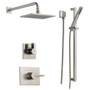 Delta Monitor 14 Series Single Function Pressure Balanced Shower System with Shower Head, and Hand Shower - Includes Rough-In Valves - Brilliance Stainless