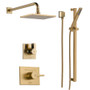 Delta Monitor 14 Series Single Function Pressure Balanced Shower System with Shower Head, and Hand Shower - Includes Rough-In Valves - Champagne Bronze