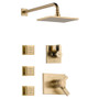 Delta TempAssure 17T Series Thermostatic Shower System with Integrated Volume Control, Shower Head, and 3 Body Sprays - Includes Rough-In Valves - Champagne Bronze
