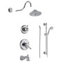 Delta Monitor 17 Series Pressure Balanced Tub and Shower System with Volume Control, Shower Head, Hand Shower, and Slide Bar - Includes Rough-In Valves - Chrome