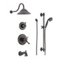 Delta TempAssure 17T Series Thermostatic Tub and Shower System with Volume Control, Shower Head, Hand Shower, and Slide Bar - Includes Rough-In Valves - Venetian Bronze