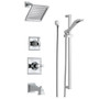 Delta Monitor 14 Series Pressure Balanced Tub and Shower System with Shower Head, Hand Shower, and Slide Bar - Includes Rough-In Valves - Chrome