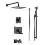 Delta Monitor 17 Series Pressure Balanced Tub and Shower System with Volume Control, Shower Head, Hand Shower, and Slide Bar - Includes Rough-In Valves - Venetian Bronze