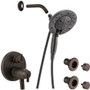 Delta Trinsic Pressure Balanced Shower System with Shower Head, Shower Arm, Hand Shower, Bodysprays, Hose, Valve Trim and MultiChoice Rough-In-Venetian Bronze