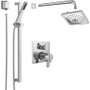 Delta Ara Thermostatic Shower System with Shower Head, Shower Arm, Hand Shower, Slide Bar, Hose, Valve Trim and MultiChoice Rough-In -  Chrome