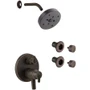 Delta Trinsic Pressure Balanced Shower System with Shower Head, Shower Arm, Bodysprays, Valve Trim and MultiChoice Rough-In -  Venetian Bronze