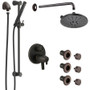 Delta Trinsic Thermostatic Shower System with Shower Head, Shower Arm, Hand Shower, Slide Bar, Bodysprays, Hose, Valve Trim and MultiChoice Rough-In - Venetian Bronze