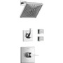 Delta Monitor 14 Series Single Function Pressure Balanced Shower System with Shower Head and 2 Body Sprays - Includes Rough-In Valves -  Chrome