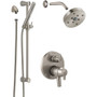 Delta Trinsic Pressure Balanced Shower System with Shower Head and Hand Shower - Includes Rough-In - Brilliance Stainless