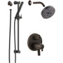 Delta Trinsic Pressure Balanced Shower System with Shower Head and Hand Shower - Includes Rough-In - Venetian Bronze