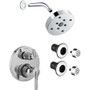 Delta Trinsic Pressure Balanced Shower System with Shower Head, Shower Arm, Bodysprays, Valve Trim and MultiChoice Rough-In -  Chrome