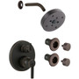 Delta Trinsic Pressure Balanced Shower System with Shower Head, Shower Arm, Bodysprays, Valve Trim and MultiChoice Rough-In - Venetian Bronze