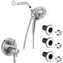 Delta Cassidy Thermostatic Shower System with Shower Head, Shower Arm, Hand Shower, Bodysprays, Hose, Valve Trim and MultiChoice Rough-In -  Chrome