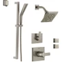 Delta Monitor 14 Series Single Function Pressure Balanced Shower System with Shower Head, 2 Body Sprays and Hand Shower - Includes Rough-In Valves -  Brilliance Stainless
