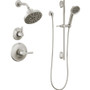 Delta Galeon Monitor 14 Series Single Function Pressure Balanced Shower System with Shower Head, and Hand Shower - Includes Rough-In Valves -  Lumicoat Stainless