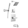 Delta Velum Monitor 14 Series Pressure Balanced Tub and Shower System with Shower Head, and Hand Shower Set - Includes Rough-In Valves - Chrome
