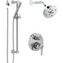 Delta Trinsic Pressure Balanced Shower System with Shower Head, Shower Arm and Hand Shower - Includes Rough-In -  Chrome