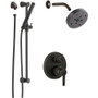 Delta Trinsic Pressure Balanced Shower System with Shower Head, Shower Arm and Hand Shower - Includes Rough-In - Venetian Bronze