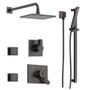 Delta Monitor 17 Series Dual Function Pressure Balanced Shower System with Integrated Volume Control, Shower Head, 2 Body Sprays and Hand Shower - Includes Rough-In Valves - Venetian Bronze