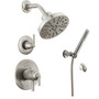 Delta Saylor Monitor 17 Series Dual Function Pressure Balanced Shower System with Integrated Volume Control, Shower Head, and Hand Shower - Includes Rough-In Valves -  Brilliance Stainless