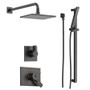 Delta Monitor 17 Series Dual Function Pressure Balanced Shower System with Integrated Volume Control, Shower Head, and Hand Shower - Includes Rough-In Valves - Venetian Bronze