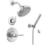 Delta Saylor Monitor 14 Series Single Function Pressure Balanced Shower System with Shower Head and Hand Shower - Includes Rough-In Valves - Chrome