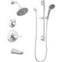 Delta Galeon Monitor 14 Series Single Function Pressure Balanced Tub and Shower System with Shower Head, and Hand Shower - Includes Rough-In Valves -  Lumicoat Chrome