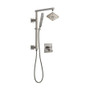 Delta Ara Pressure Balanced Shower System with Shower Head, Hand Shower, Slide Bar, Hose, and Valve Trim - Brilliance Stainless
