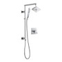 Delta Ara Thermostatic Shower System with Shower Head, Hand Shower, Slide Bar, Hose, and Valve Trim - Chrome
