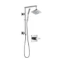 Delta Pivotal Pressure Balanced Shower System with Shower Head, Hand Shower, Slide Bar, Hose, and Valve Trim - Chrome