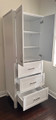 Royal York 24 inch Polar Blue Double Door Linen Cabinet with Drawers -Solid wood