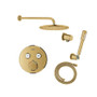 Grohe Grohtherm Thermostatic Shower System with Rain Shower Head, Hand Shower, Shower Arm, and Hose - Valve Included