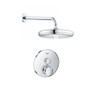Grohe SmartControl Shower System with Shower Head, Shower Arm, Valve Trim, and Rough In