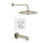 Grohe SmartControl Shower System with Tub Spout, Shower Head, Shower Arm, Valve Trim, and Rough In