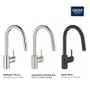Grohe Concetto 1.75 GPM Single Hole Pull Down Kitchen Faucet